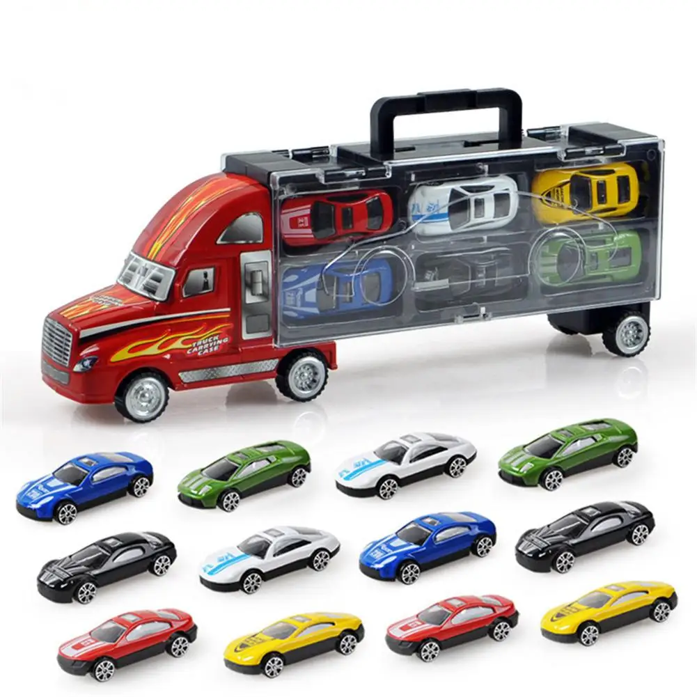 

Children Pull Back Cars Container Car Storage Box Combination Set For Kids Boys Girls ( Small Car Color Random )