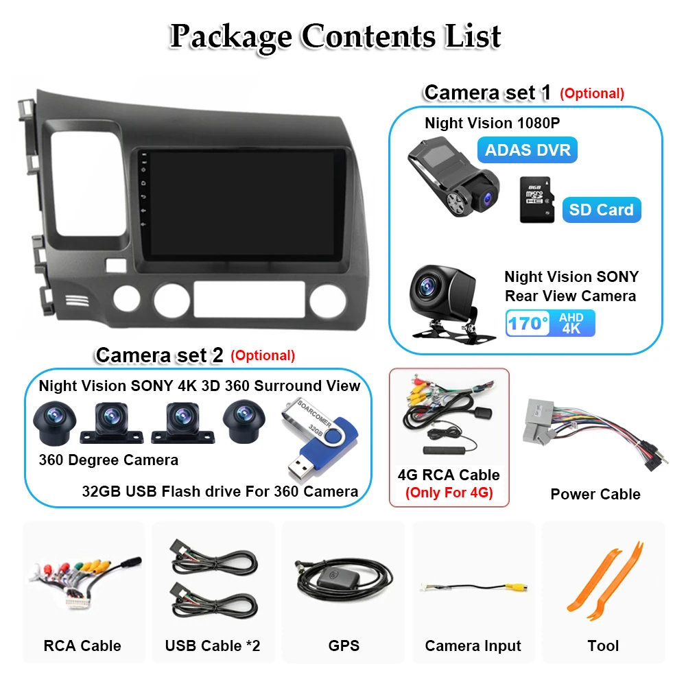 Автомагнитола на Android 13 для Honda Civic 8 2005-2012 автомобильное стерео радио