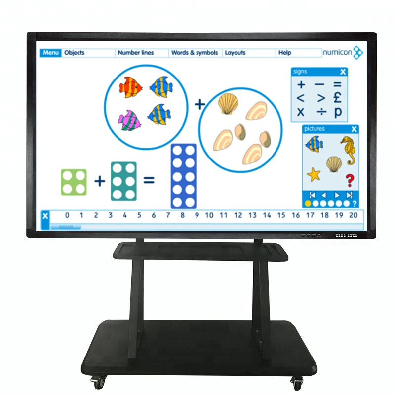 

65 Inch Waterproof Touch Screen Monitor Capacitive HD Display AIl in one PC For Online e-learning Meeting Teleworking Whiteboard