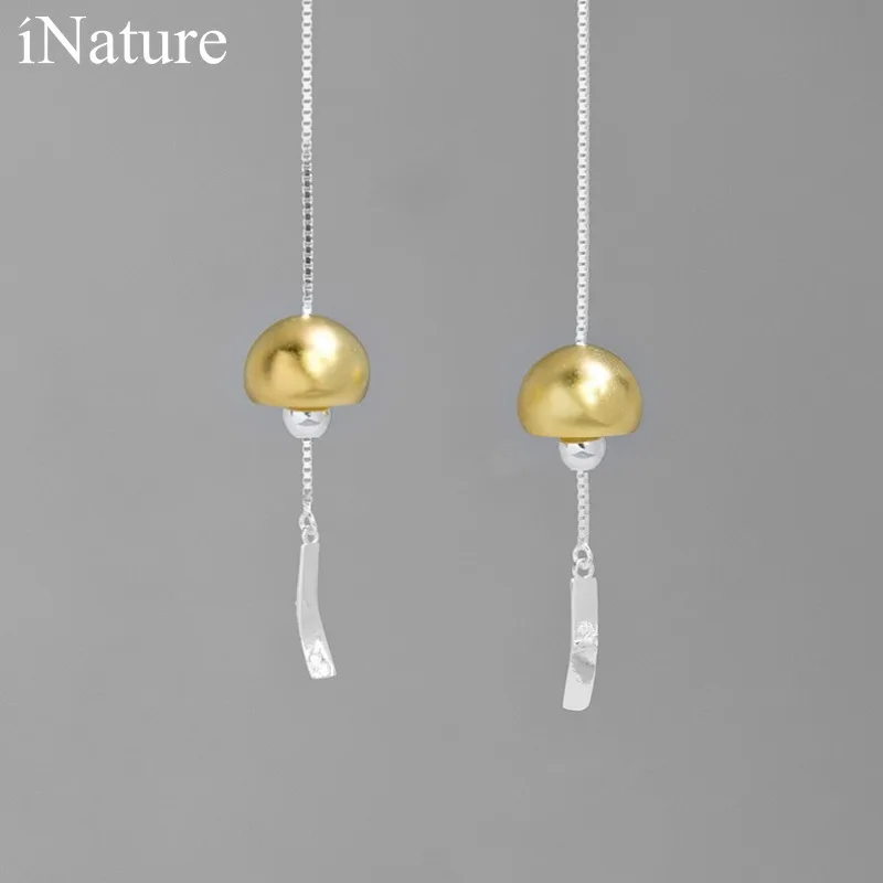 

iNature 925 Sterling Silver Cute Wind Chime Long Earrings Fashion Jewelry Gift