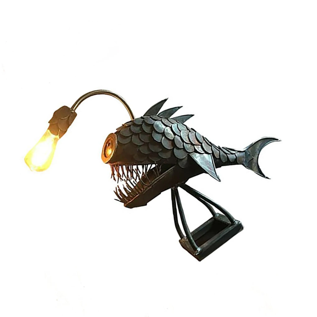 

Retro Table Light Artistic Fish Lamp USB Lantern Decorative for Home Bar Cafe Art Living Room Office Ornaments