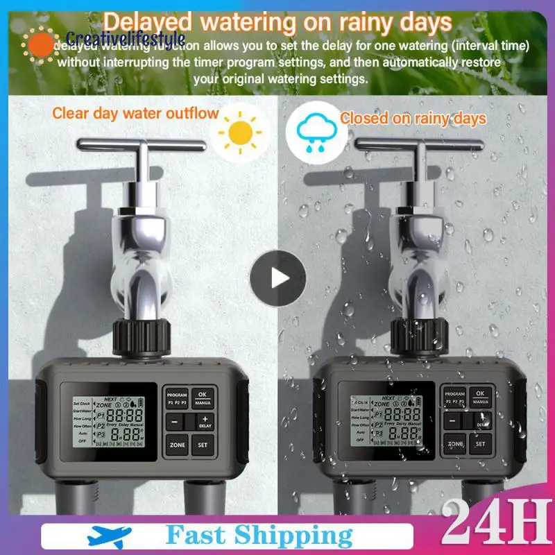 

Large Screen Display Water Timer Automatic Irrigation Controller Watering Up Irrigation Fully Adjustable Program Irrigator Timer