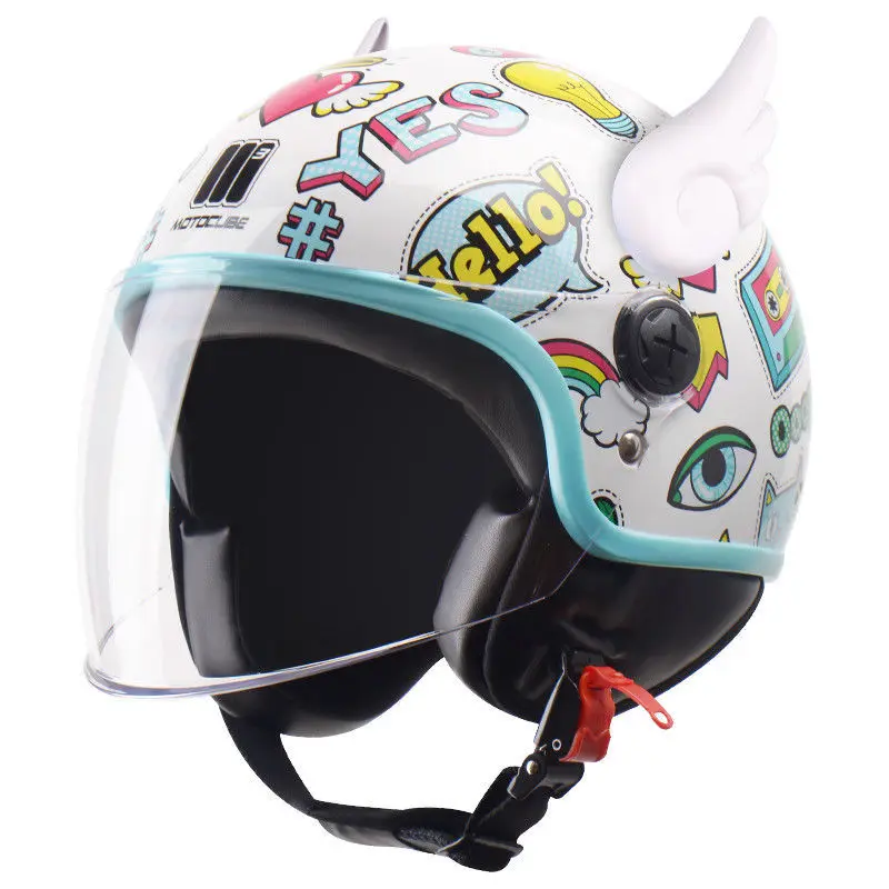 48 to 54cm Motorcycle Scooter Helmets Cute Personality Kid Child Helmets Boys and Girls Safty Moto Bicycle Helmets