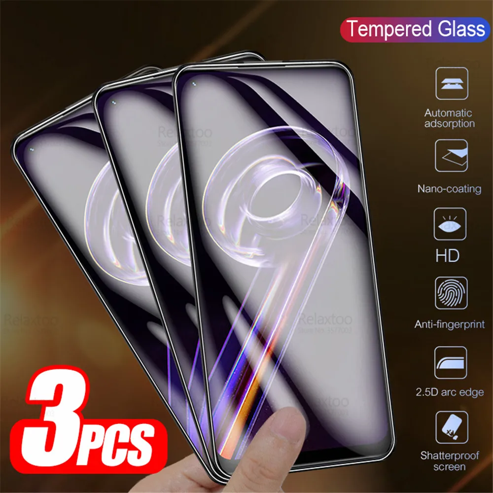 

For Realme 9 Pro Plus Glass 3pcs Tempered Protective Glass On Realme9 Pro+ Realmy Realmi 9Pro Screen Protector Cover Phone Film
