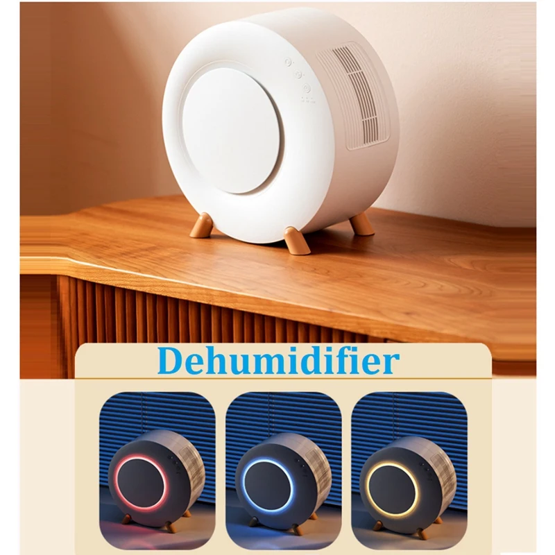 

Dehumidifier Moisture Absorbers Air Dryer 1L Water Tank Colorful Light Quiet Air Dehumidifier For Home Bathroom EU Plug