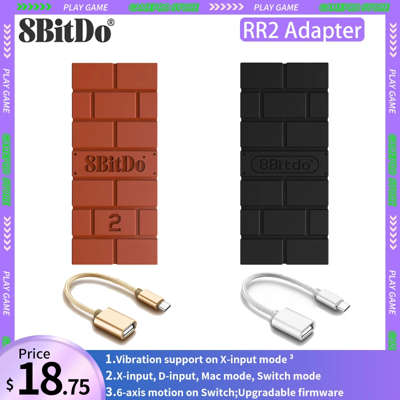 

8BitDo USB Wireless Adapter 2 For Xbox Series X/S PS4 PS4 Pro PS3 Switch Android TV Box Raspberry Pi Upgradable Firmware