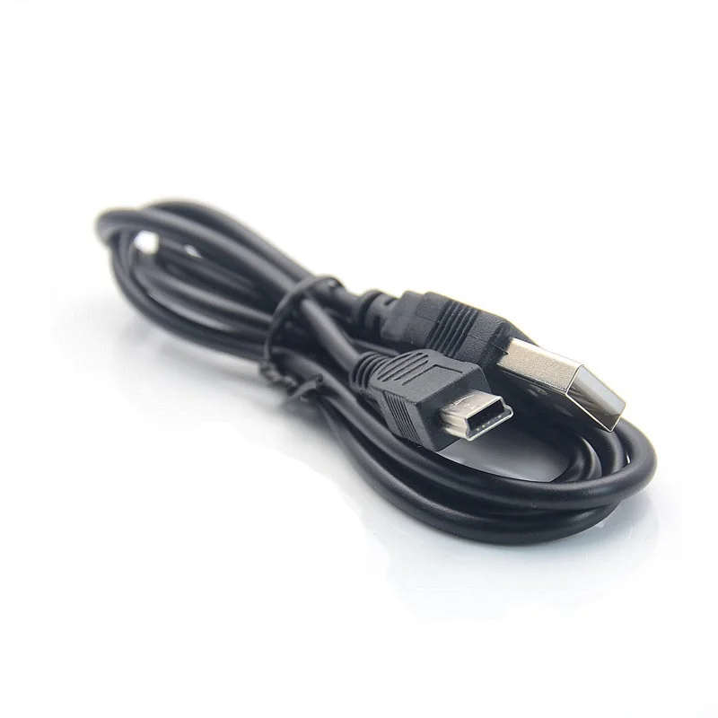 

100pcs 80cm Mini USB 5-Pin Adapter Data Cables in Black
