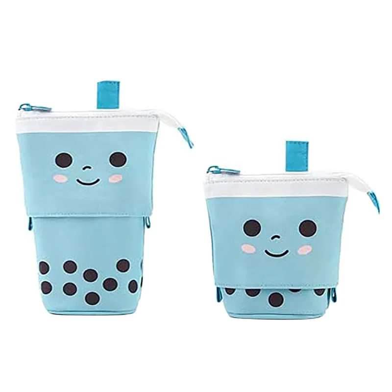 

Standing Pen Holder Telescopic Pouch Up Cosmetics Bag Stationery Office Organizer Box