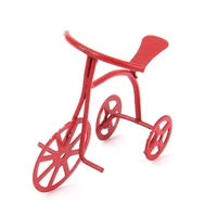 3xred metal tricycle bike for 112 dollhouse miniature