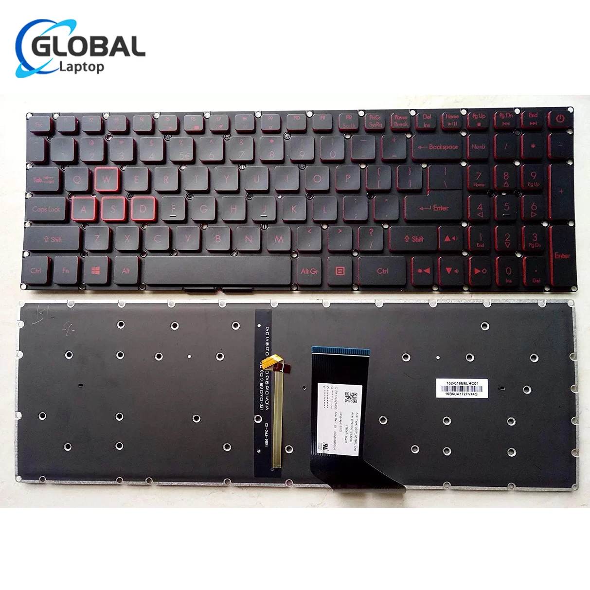 

English Backlit Keyboard for Acer Nitro 5 AN515 AN515-51 AN515-52 AN515-53 AN515-41 AN515-42 AN515-31 N16C7 n17c1 Laptop Red US