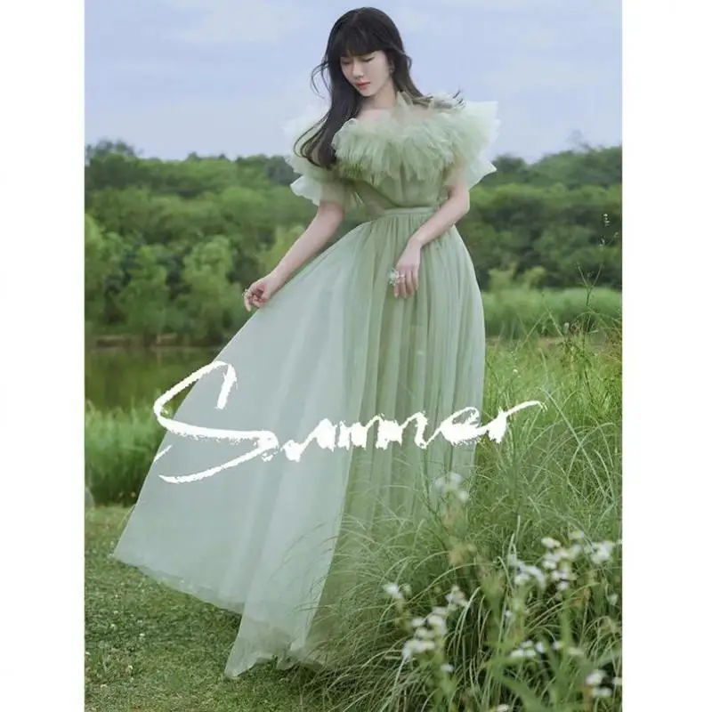 

Fairy Green Quinceanera Dresses Elegant A Line Floor-length Vestido De Debutante 2023 New Simple Prom Dress Custom Made