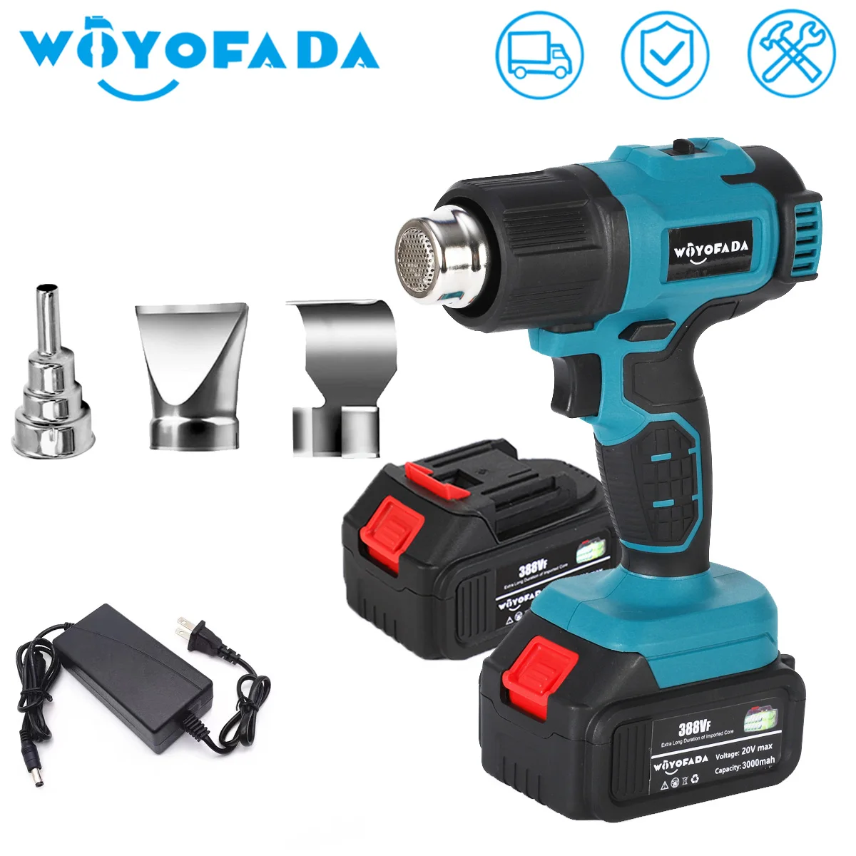 

18V Cordless Handheld Hot Air Gun Temperature Adjustable Air Dryer Electric Soldering Heat Gun for Makita 18V Battery Power Tool