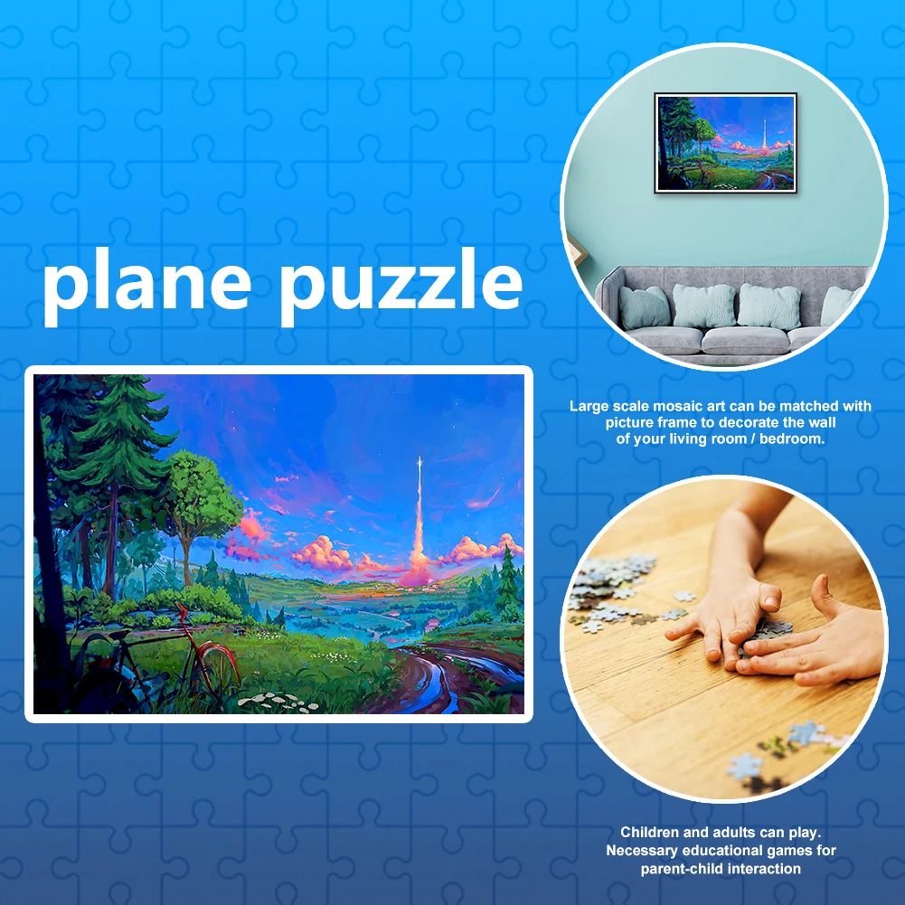 

Interesting Quiet Cartoon Puzzle Toys Picture Rural Jigsaw Paper Decoration Gift for Children Early Learning Supplies