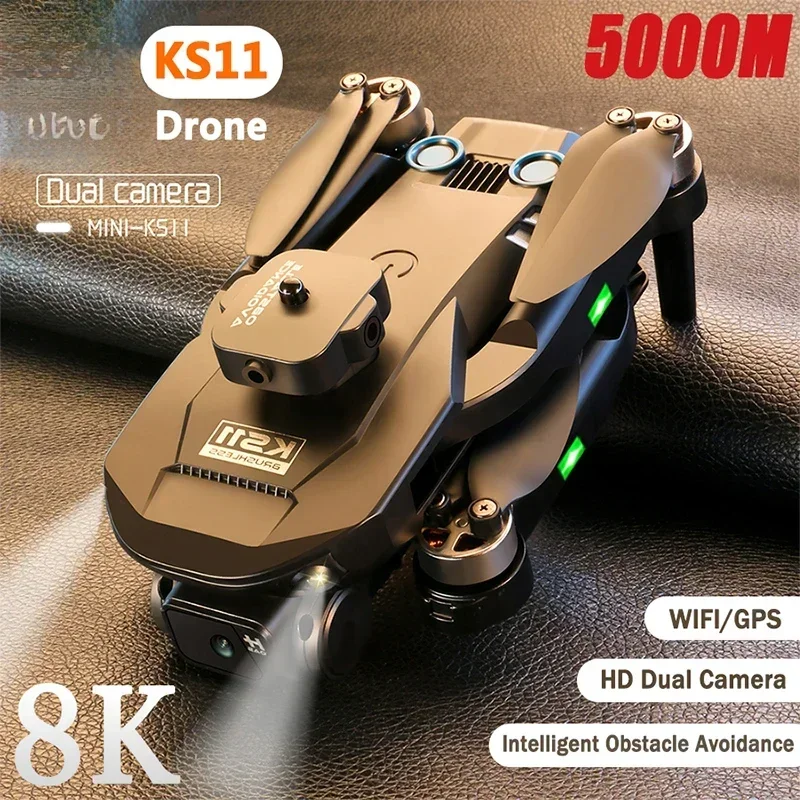 

HJ KS11 Professional Optical Flow Brushless Folding Quadcopter 8K HD Dual Camera Drone WiFi FPV Obstacle Avoidance Dron ToyToy