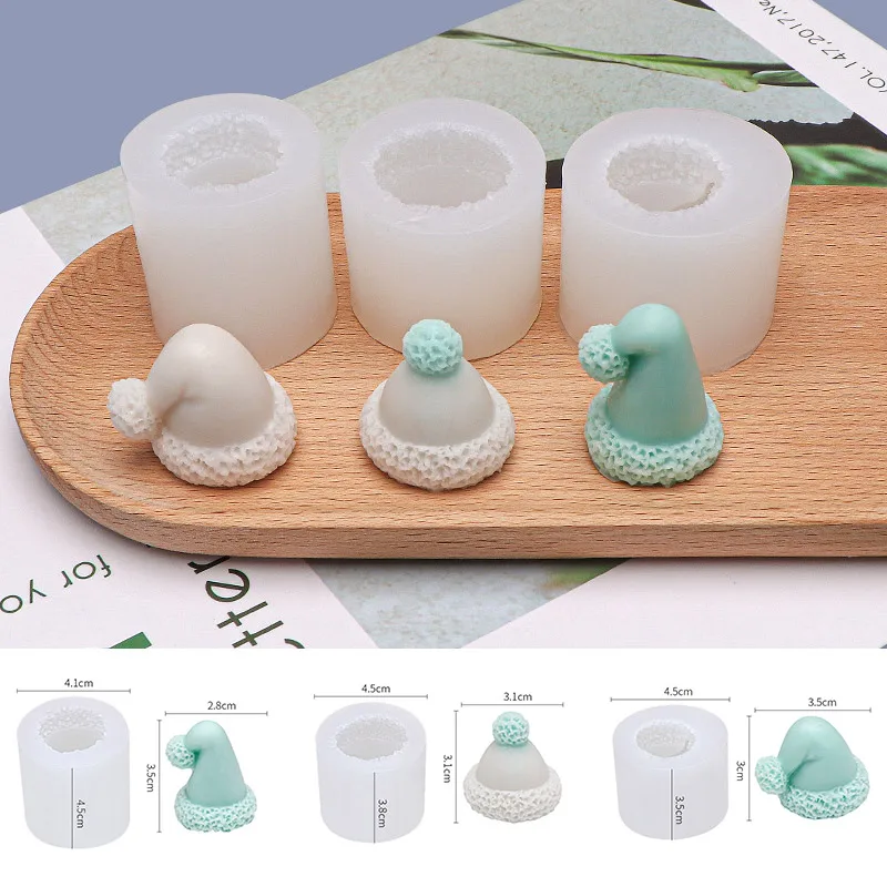 

Creative Christmas Hat Candle Silicone Mold DIY Geometry Candle Making Resin Soap Mold Christmas Gift Crafts Supplies Home Decor