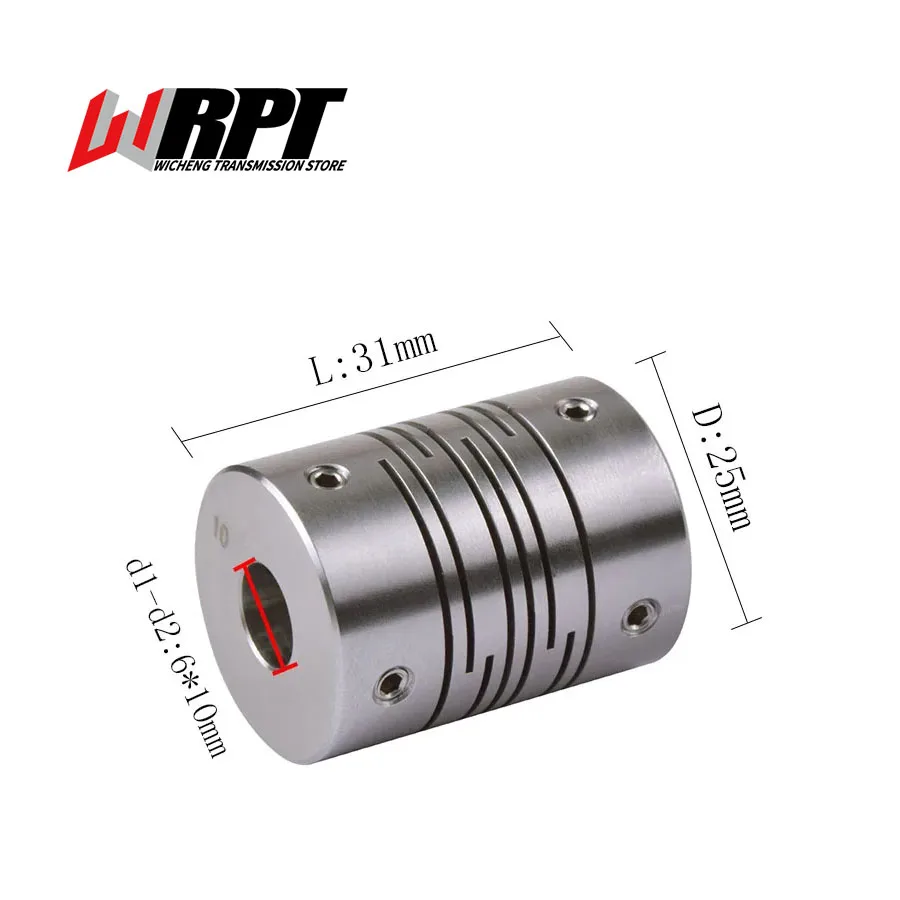 Фото Муфта гибкая параллельная CIG-25X31 из нержавеющей стали, с верхним проводным подключением, для энкодера двигателя, деталь трансмиссии №2