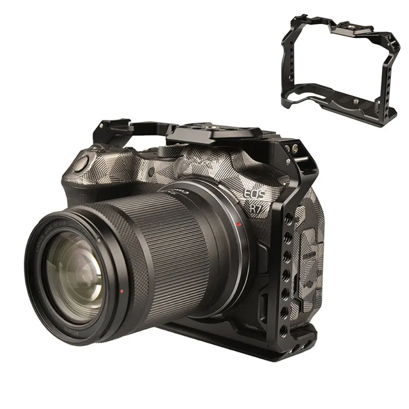 

Крепление R7 для камеры Canon EOS R7, крепление холодного башмака для видеокамеры Canon EOS R7, штатив Arca 1/4 дюйма, стабилизатор, защитная рамка