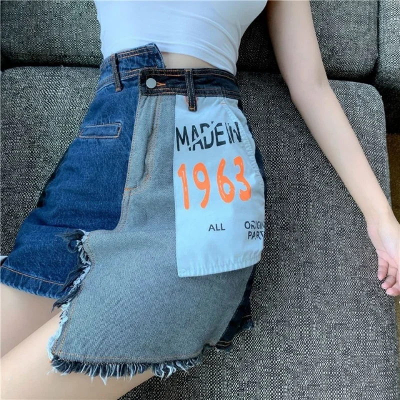

Denim Skirts for Women Stylish Aesthetic Jeans Clothing Vintage Womens Skirt Trend New In Chic and Elegant Korean Style Harajuku