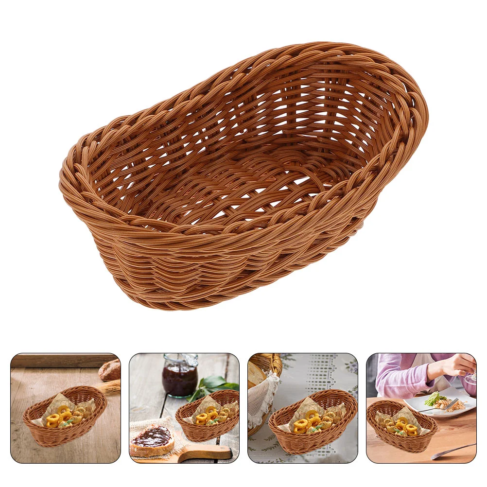 

Fruit Basket Basket Fruit Picnic Basket Multi-function Storage Basket Seagrass Makeup Organizer Oval Basket