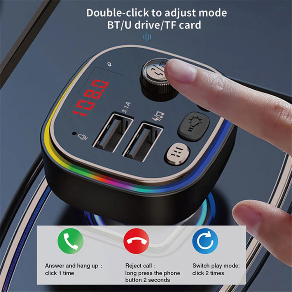 

Автомобильное зарядное устройство с 2 USB-портами, 12-24 В, а