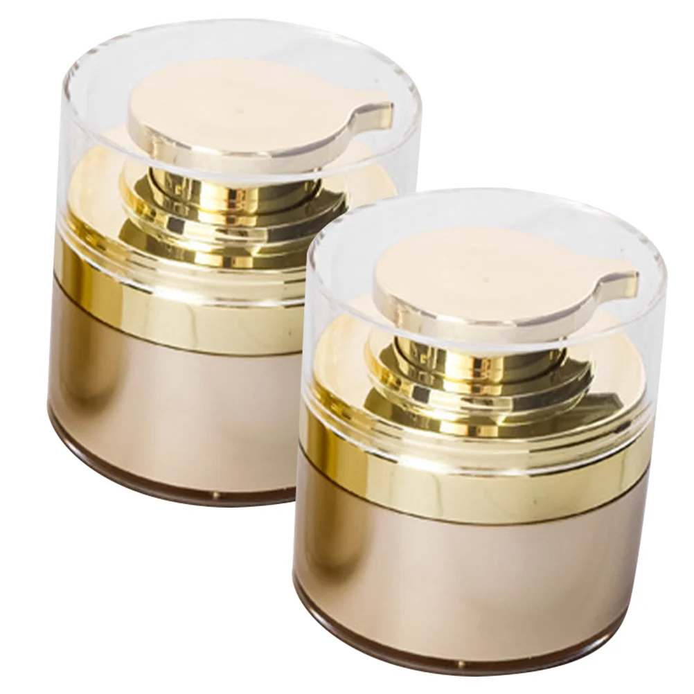 

2 Pcs Vacuum Cream Jar Skincare Body Scrub Containers Jars Moisturizer Lip Balm Makeup Small Box Face