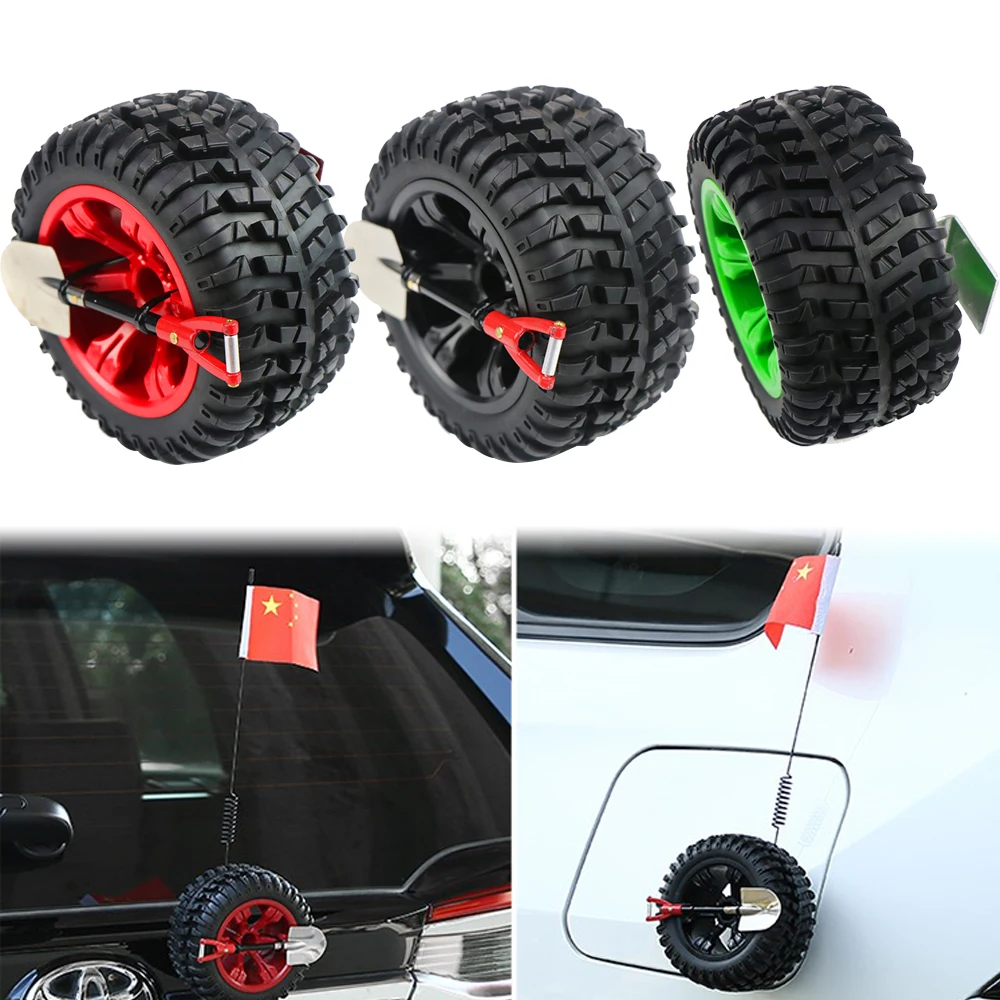 

Racing Car Decoration Tire Decoration Car Sticker Personalized Small Spare Tire Antenna Body Trunk Fuel Cap Universal Auto Parts