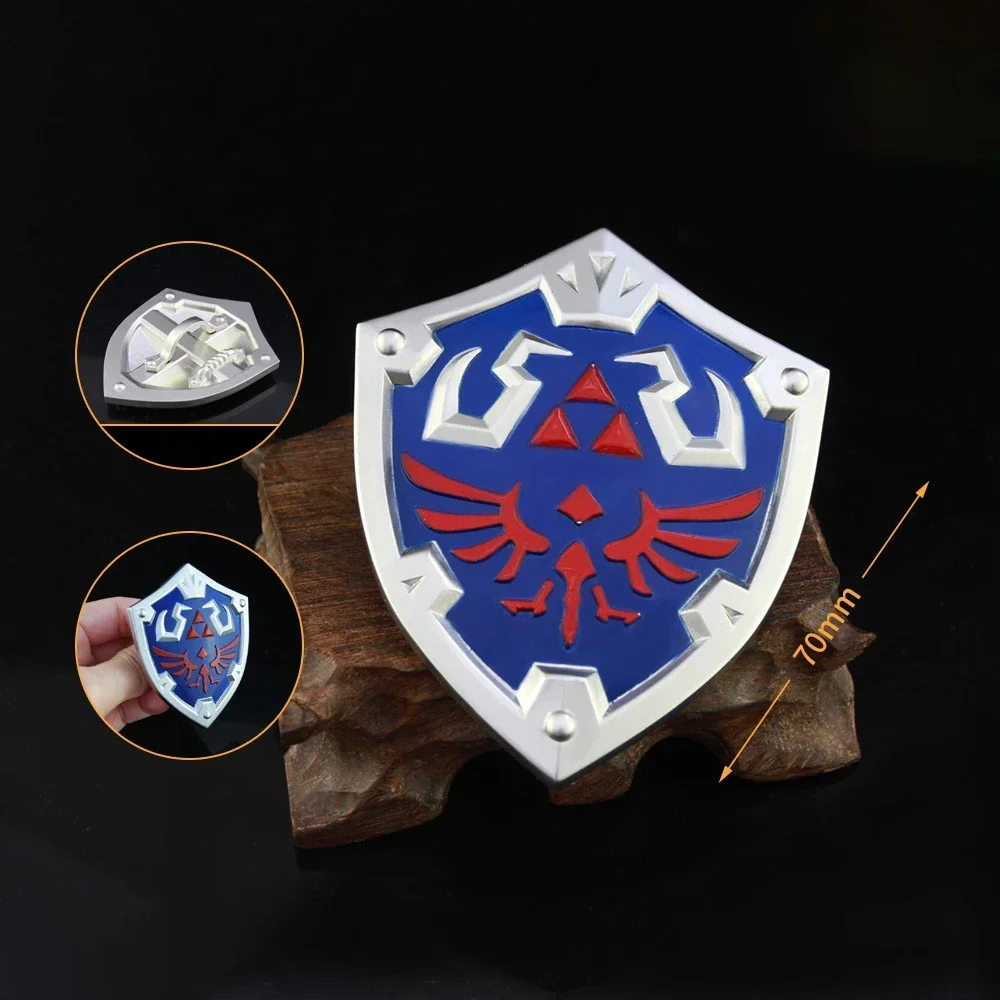 

The Hyrule Fantasy Weapon Link Hylian Shield Guard's Swords Weapon Model Katana Anime Game Keychain Samurai Gifts Toys for Boys