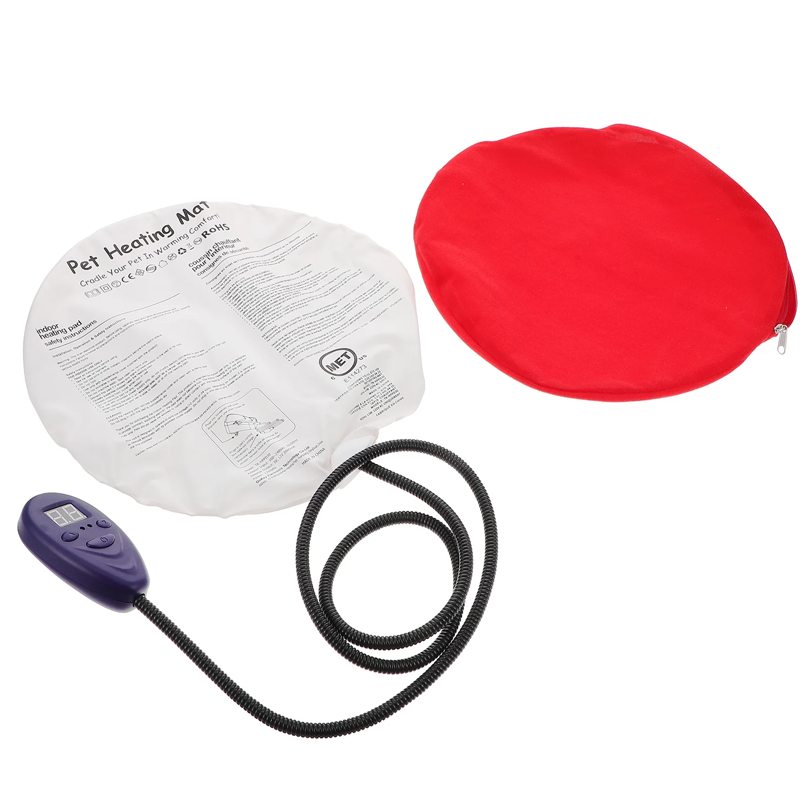 

Pet Heating Pad 30W Electric Cat Dog Heater Bed Mat 7 Grade Temperature Control Chew Resistant Cord Washable Cover with EU Plug