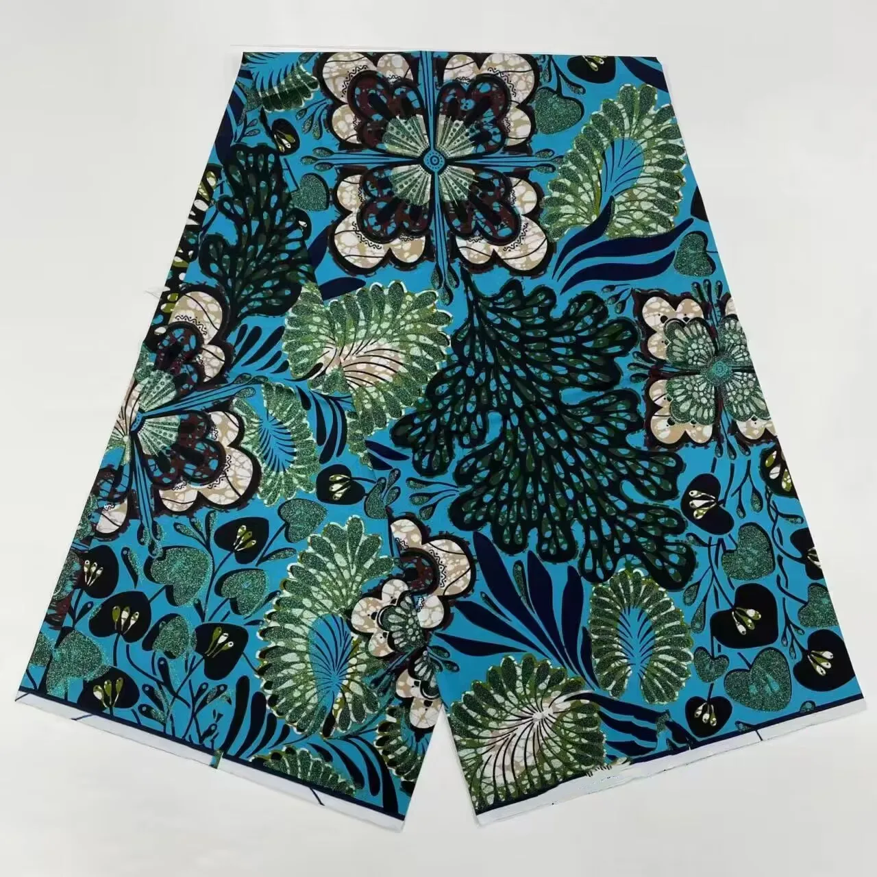 

Newest African Glitter Glam Print Grand Wax Fabric Ankara Pagne Cotton Stuff Material For Wedding Uniform Party Dress