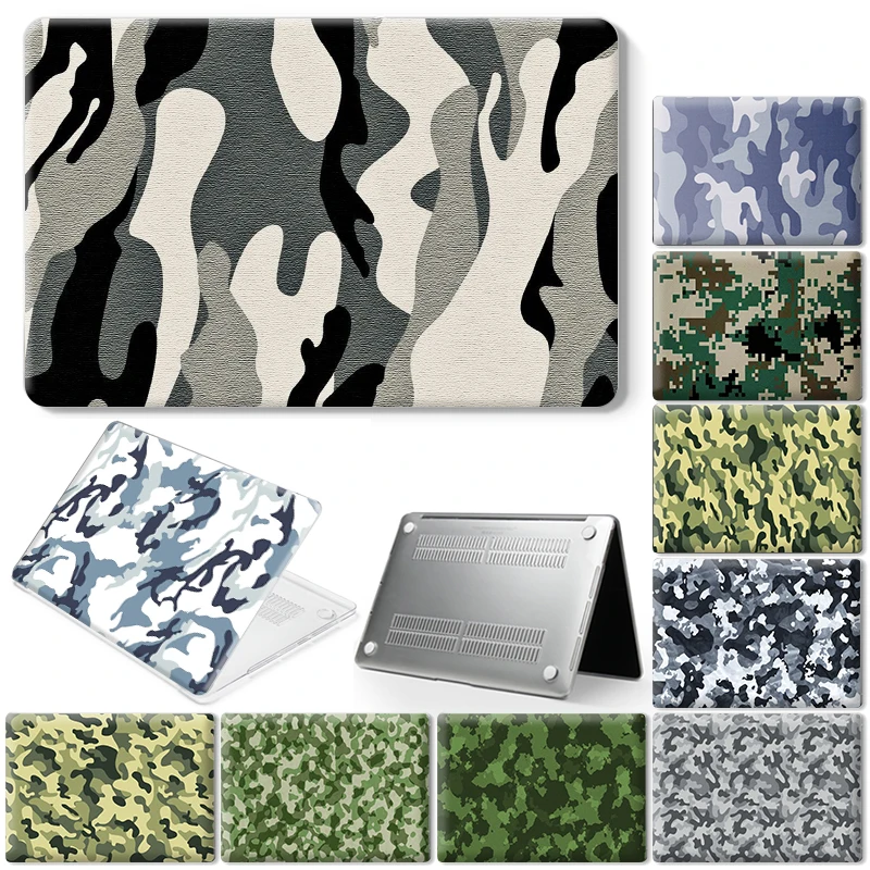 

camouflage Camo Laptop Case For Macbook Air 11 2018 2020 13 Touch Bar ID Pro 13 15 16 Retina 15 13 12 inch Cover