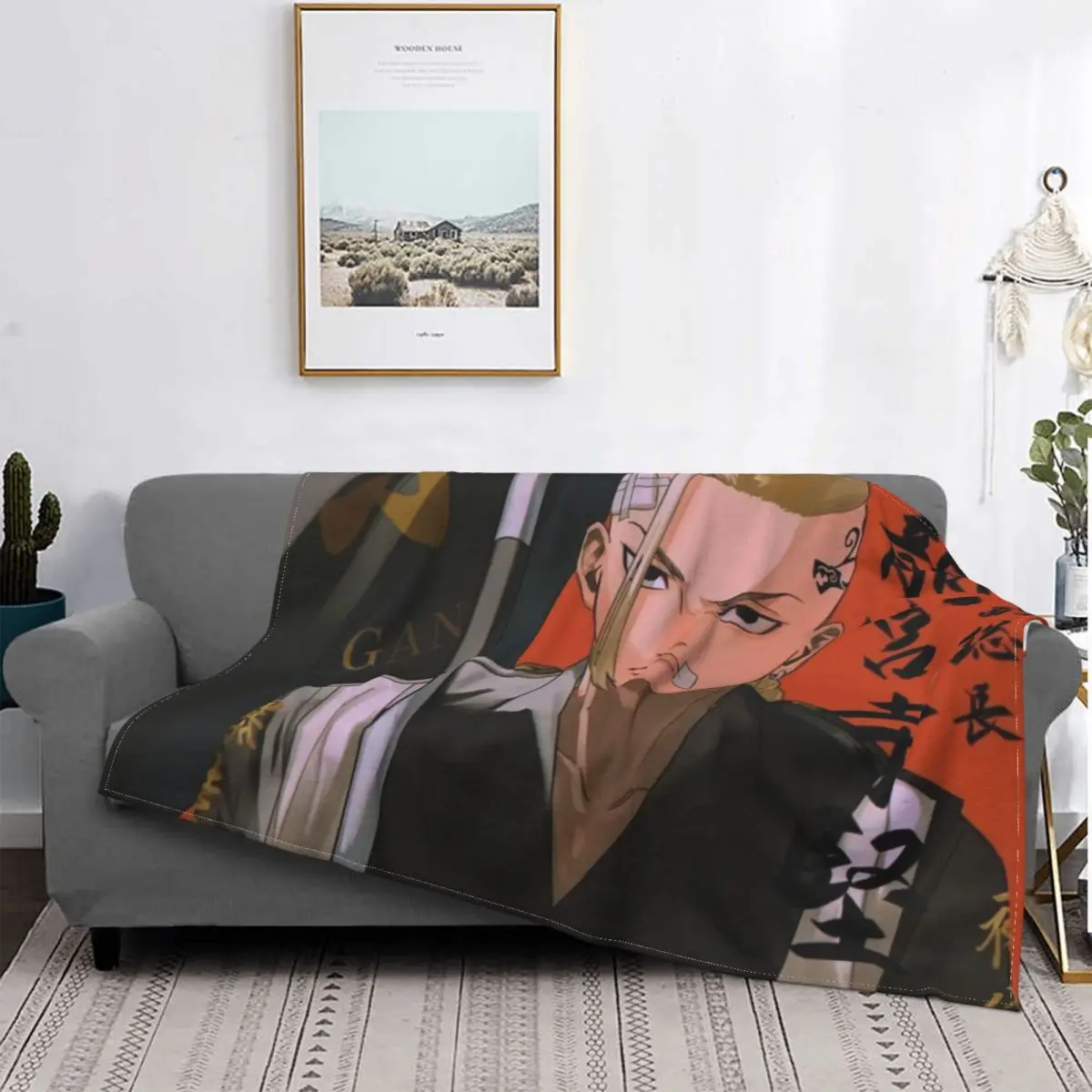 

Manga Tokyo Revengers Throw Blanket Warm Flannel Sano Sofa Fleece Anime Manjiro Mikey Blankets for Bed Home Couch Quilt