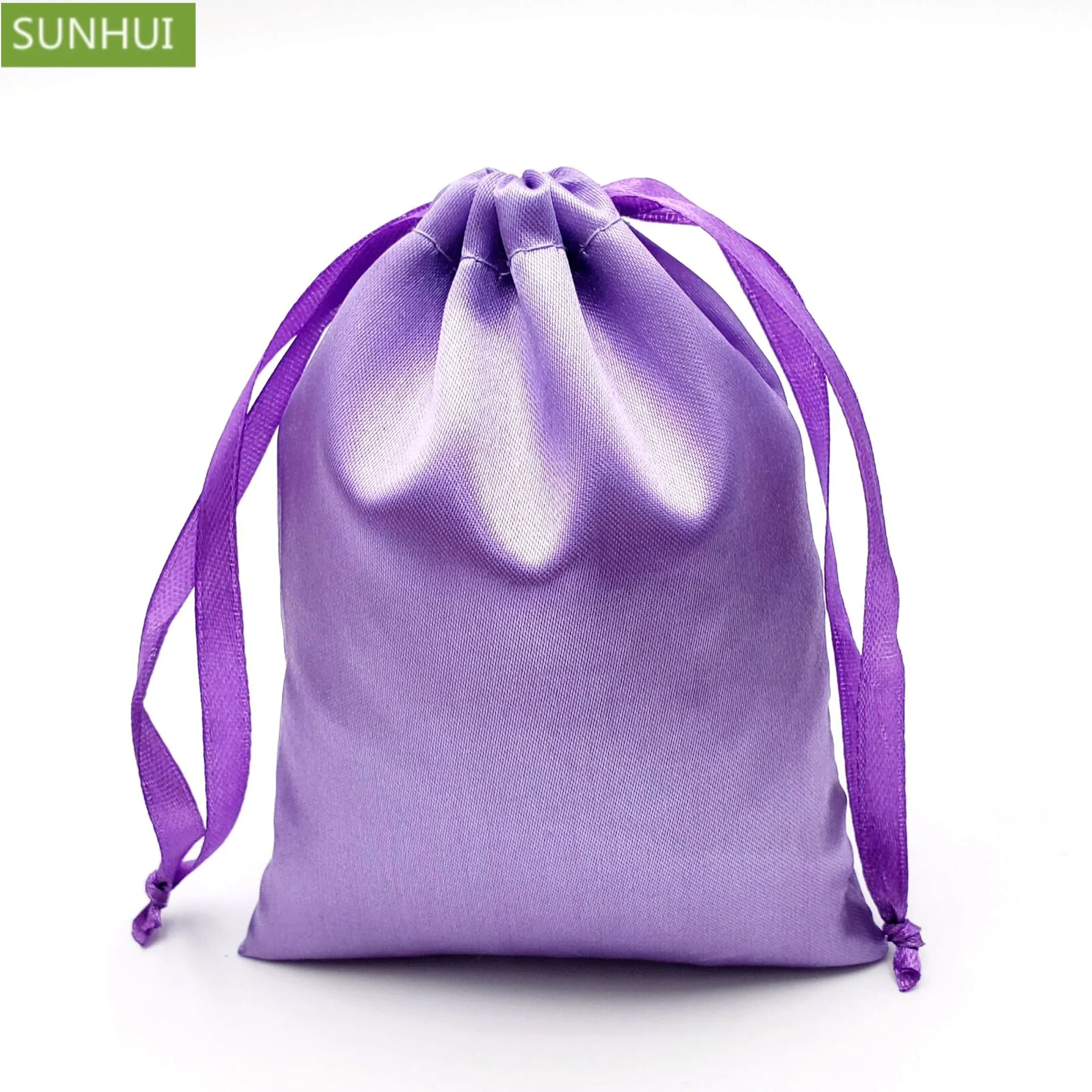 

50PCS 10x15cm Deep Green Silk Satin Bag Eyelashes Cosmetics Beauty Products Hair Wigs Packaging Custom Bags Drawstring Logo