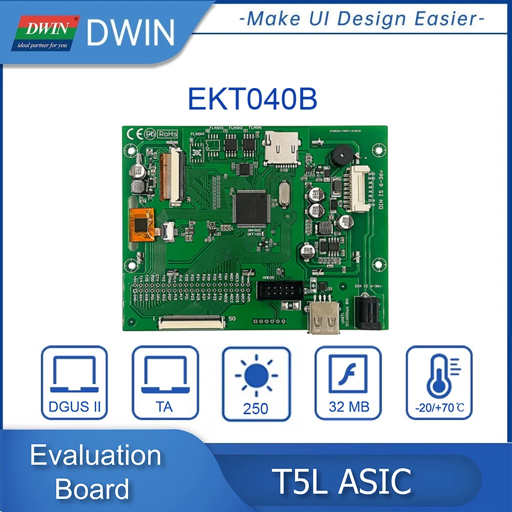 DWIN Разработочная плата 8.8 Дюймов 1920*RGB*480 & 4.0 800*RGB*480 Модуль оценки функций IPS LCD (TA) / Система DGUSⅡ