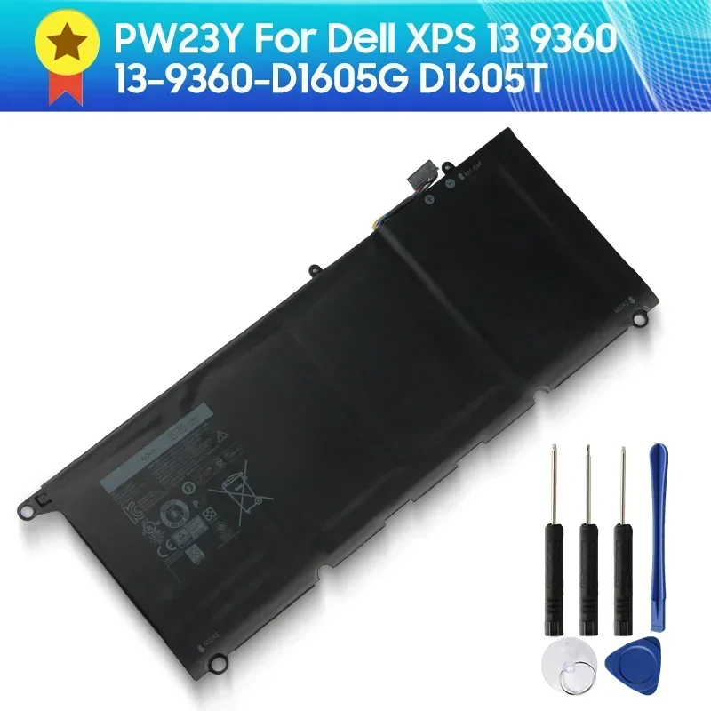 Фото Сменный аккумулятор PW23Y для Dell XPS 13 9360 13-9360-D1605G D1605T D1705 0RNP72 0TP1GT RNP72 TP1GT №1