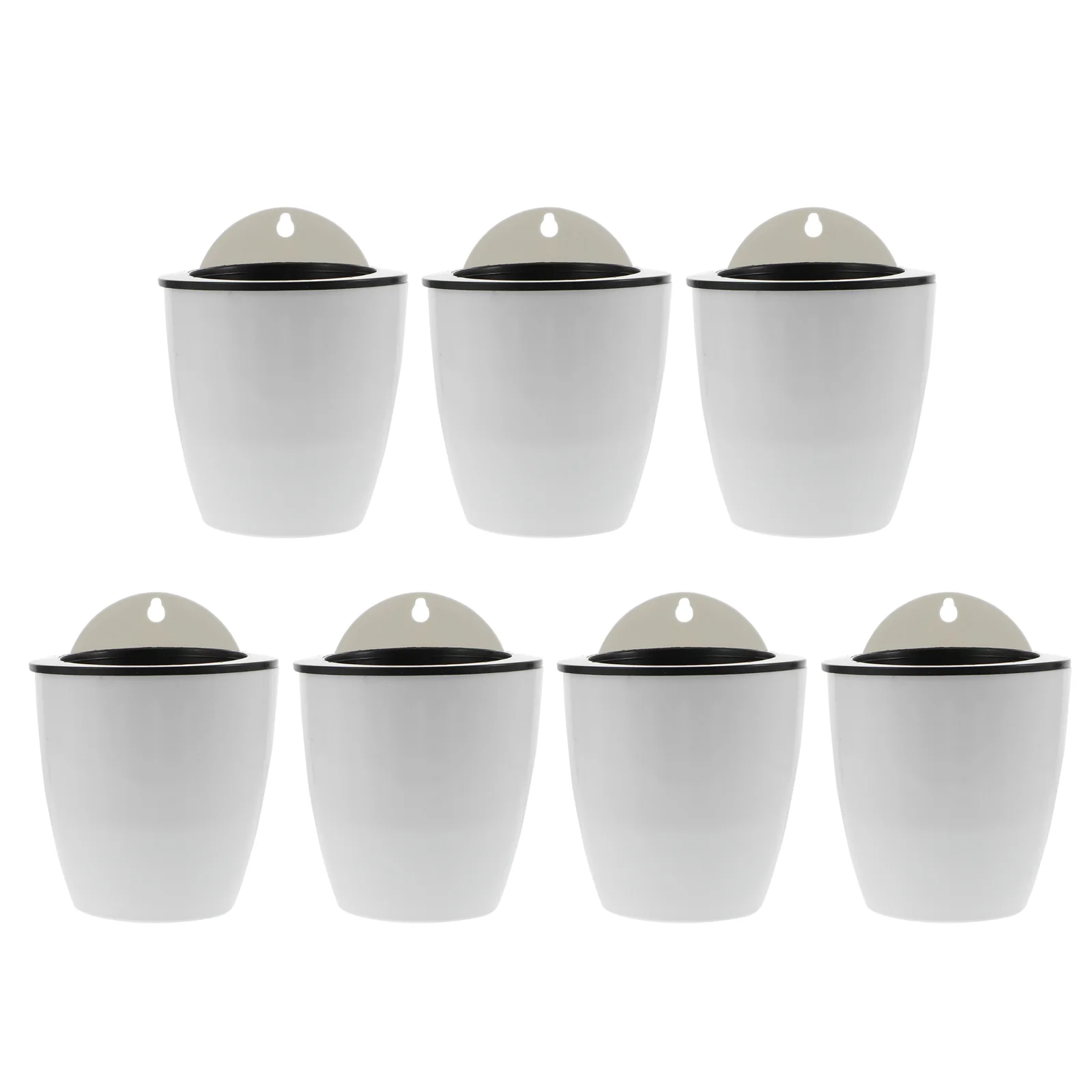 

7pcs Round Self Watering Planter Succulent Plant Pot Hanging Plant Container