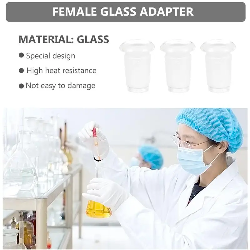 

4 шт. стеклянный научный адаптер для табака от 18 мм до 14 мм необходимый адаптер