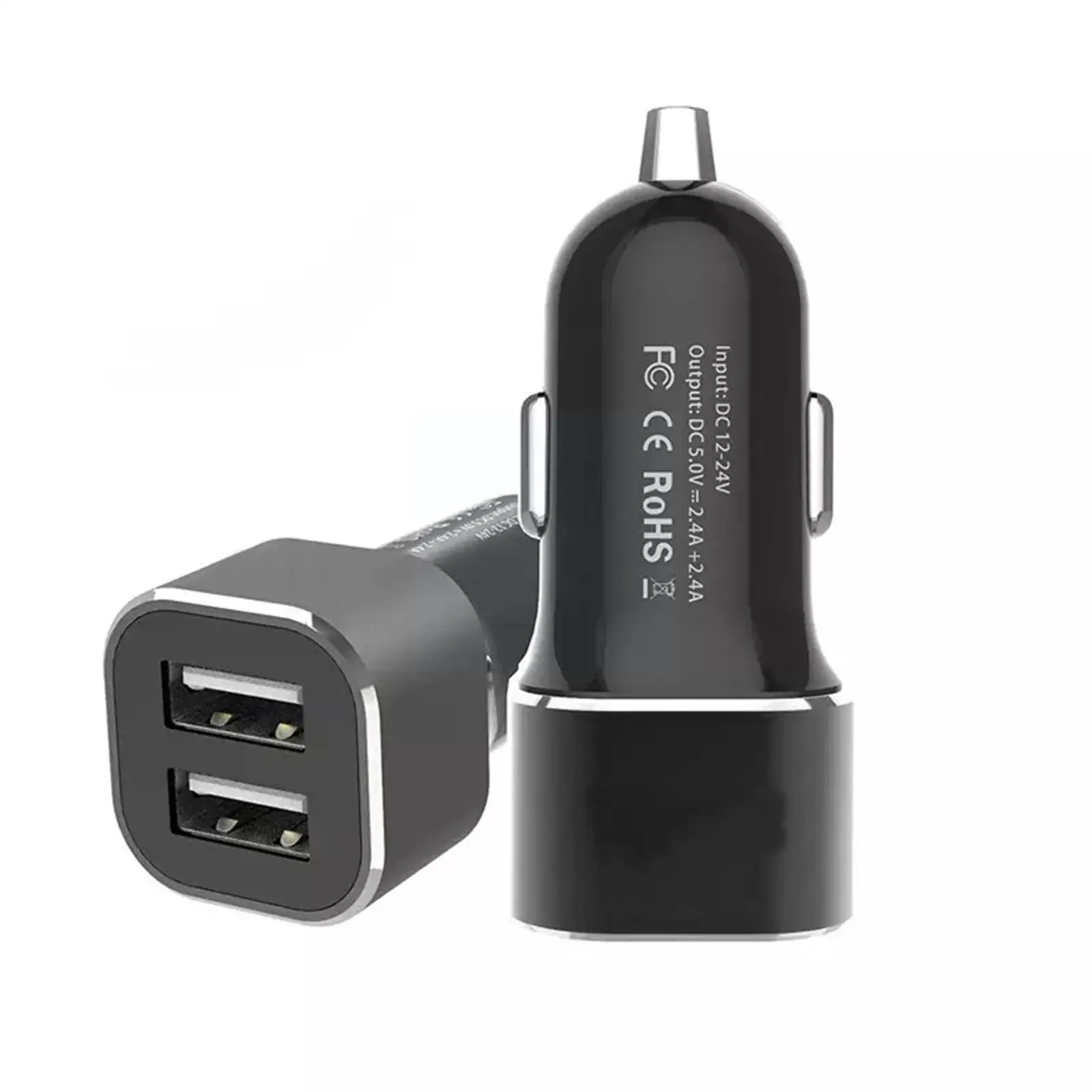 

Автомобильное зарядное устройство с двумя USB-портами, автомобильный адаптер, зарядное устройство для телефона для Iphone, Xiaomi, Redmi, Samsung P1X1