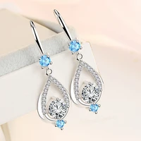 diwenfu genuine 925 sterling silver mini zircon earring jewelry for women fine peridot silver 925 jewelry orecchini drop earring