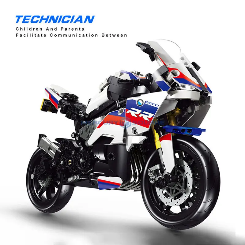 S1000RR дорожный мотоцикл MOC горный Автомобиль Спорт скоростной Кирпичи Модель