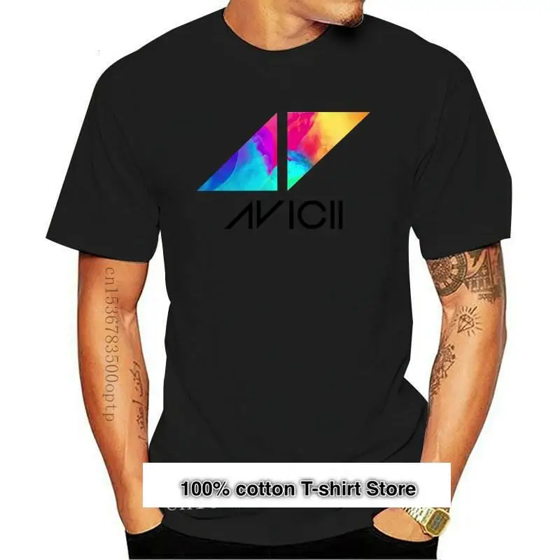 

AVICII-Camiseta de algodón para hombre, camisa informal de manga corta con estampado de estilo callejero, 100%