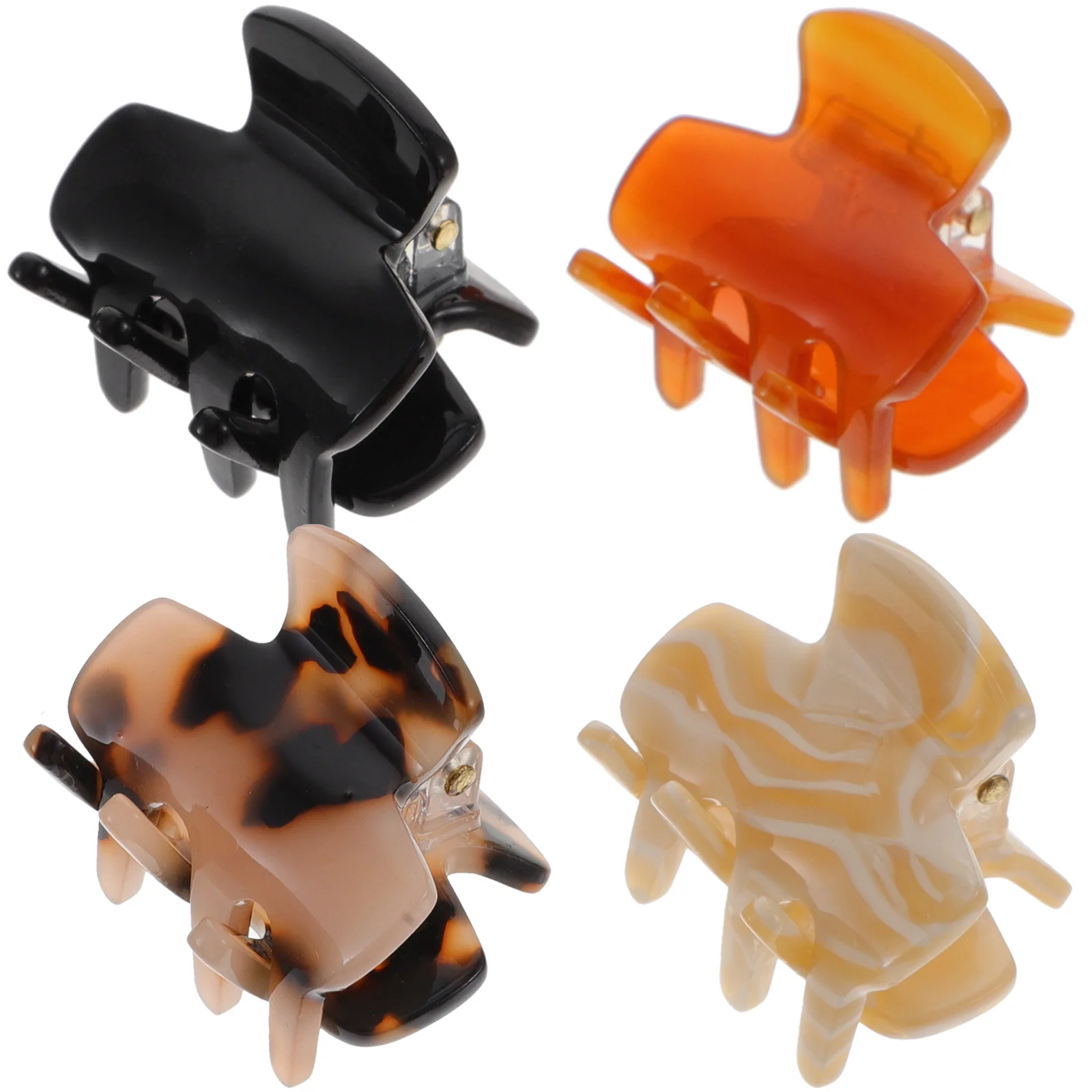 4-х шт. заколки для волос из ацетата мини-заколки женщин толстые коготки девочек