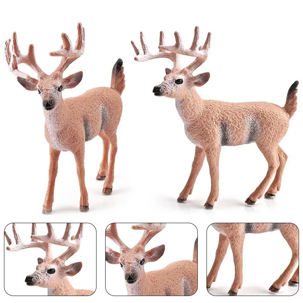 

Фигурка животного, прочная, безопасная, тонкая работа, сказочное украшение для сада, Модель оленя, кролика, модель животного для дома