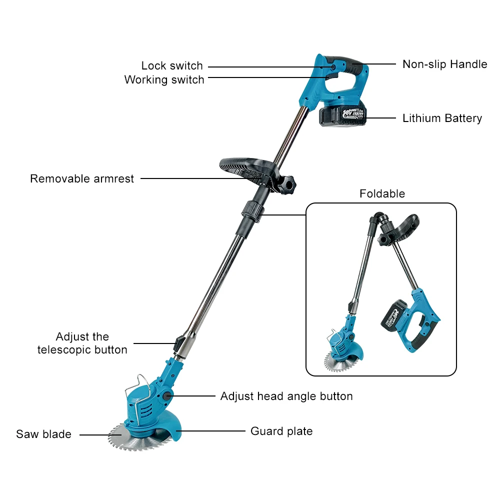 Беспроводная электрическая газонокосилка Kamolee