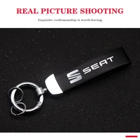 gifts auto accessories leather business key rings organizing household car signs for seat leon ibiza 6j 6l alhambra exeo etc