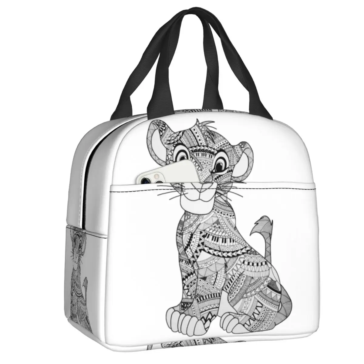 

Vintage The Lion King Simba Insulated Lunch Tote Bag Hakuna Matata Cartoon Movie Resuable Thermal Cooler Food Lunch Box Kids