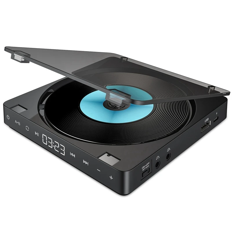 

AYHF-2X компактный спортивный портативный CD-плеер с сенсорной кнопкой, перезаряжаемый дисковый проигрыватель, проигрыватель CD, двойные наушники, CD плеер