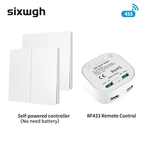 sixwgh wireless remote control switch no battery rf433mhz self powered waterproof light switch 16a ac 85v 240v 60hz50hz