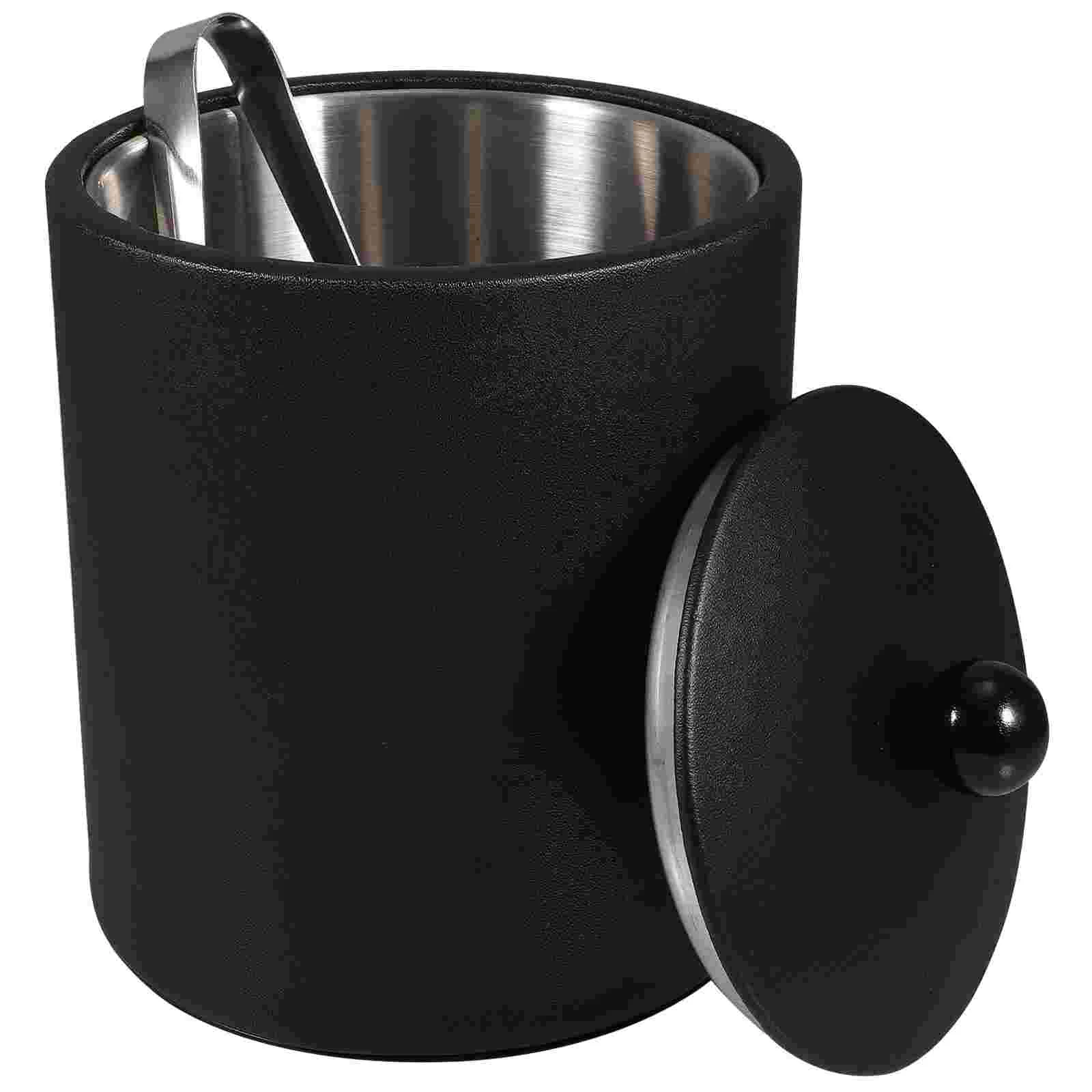 

1PCS Stainless Steel Insulated Bucket With Lid and Tong Thickened Stainless Steel Bucket Champagne Bucket Bucket for Home Bar,