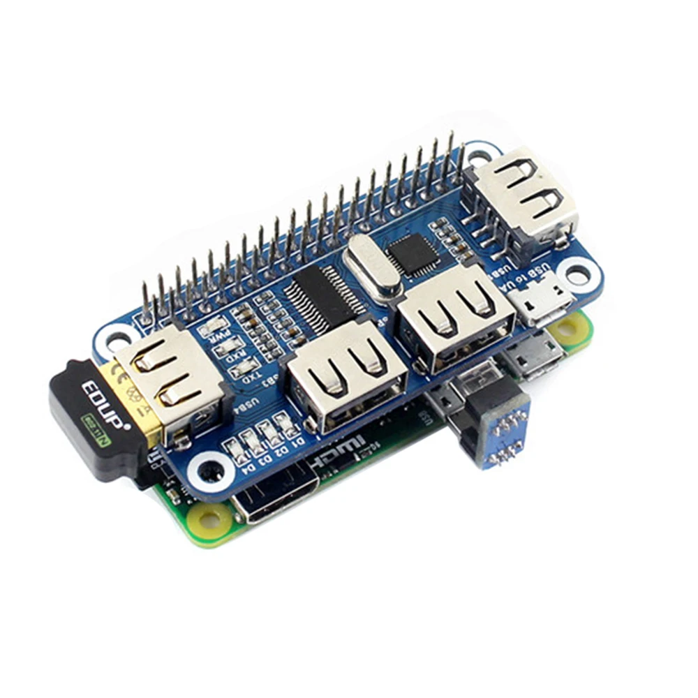 4 порта USB HDM HUB HAT для Raspberry Pi 3 / 2 Zero W удлинительная Плата к UART последовательной