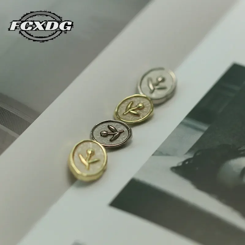 Овальные металлические пуговицы-тюльпаны для украшения женской одежды